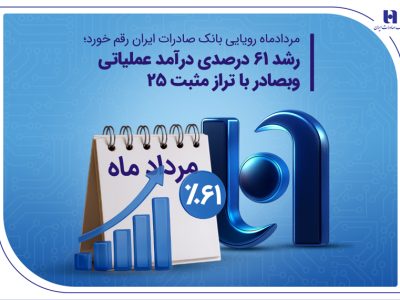 رشد ۶۱ درصدی درآمد عملیاتی وبصادر با تراز مثبت ۲۵