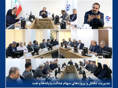 جلسه بررسی برنامهها و ارزیابی عملكرد سال جاری مدیریت تكافل و مدیریت پروژههای پایانهها، نفت و سهام عدالت بیمه دانا