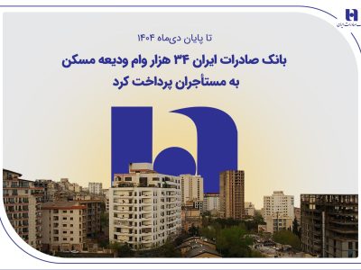بانک صادرات ایران ۳۴ هزار وام ودیعه مسکن به مستأجران پرداخت کرد