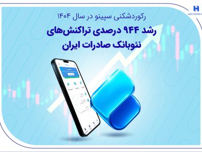 رکوردشکنی سپینو در سال ۱۴۰۴؛ رشد ۹۴۴ درصدی تراکنشهای نئوبانک صادرات ایران
