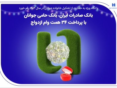 بانک صادرات ایران، بانک حامی جوانان با پرداخت ۳۴ همت وام ازدواج