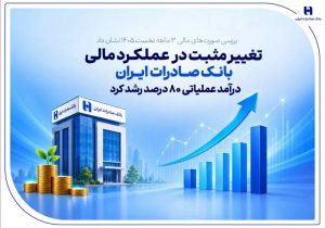 تغییر مثبت در عملکرد مالی بانک صادرات ایران/ درآمد عملیاتی ۸۰ درصد رشد کرد